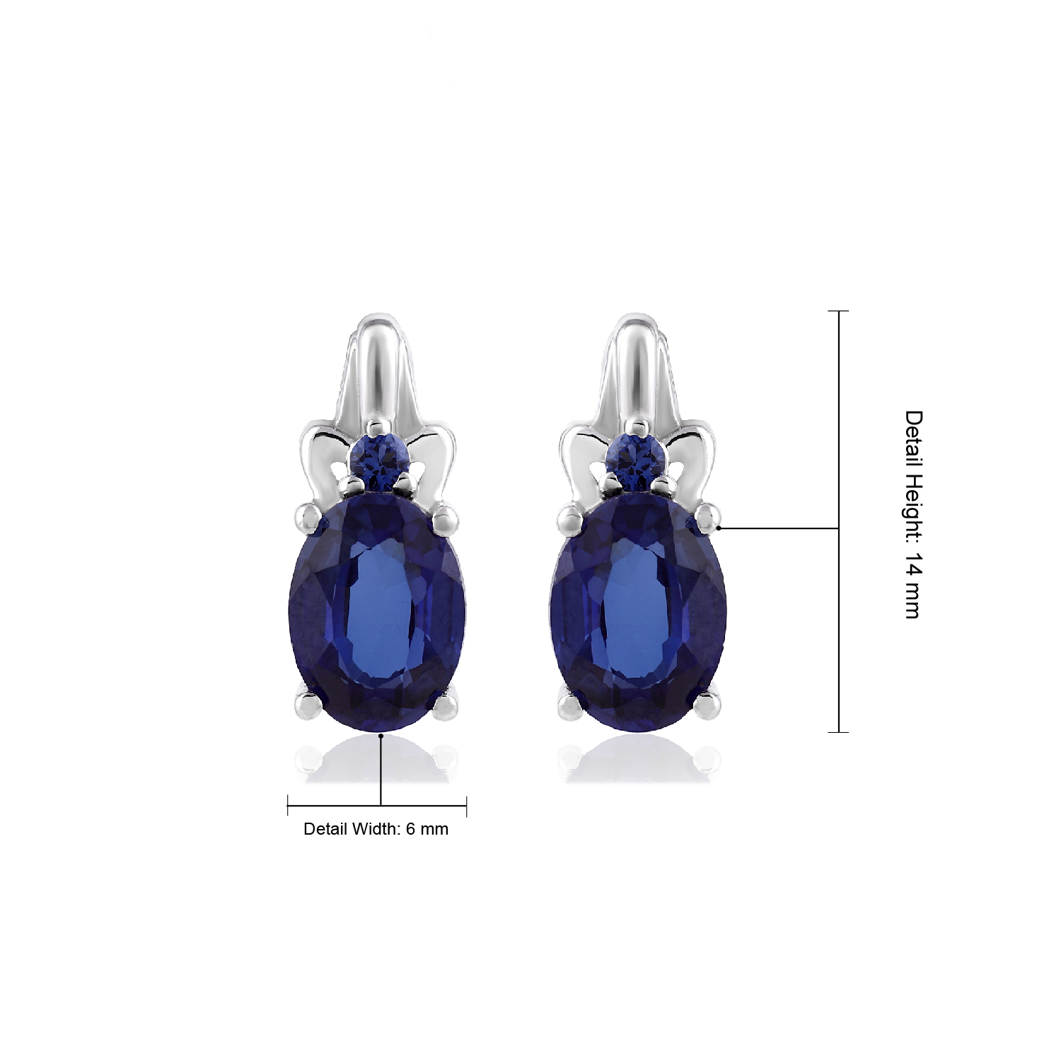 Shop Moonstone  Blue Sapphire 18K Stud Earrings Online in India