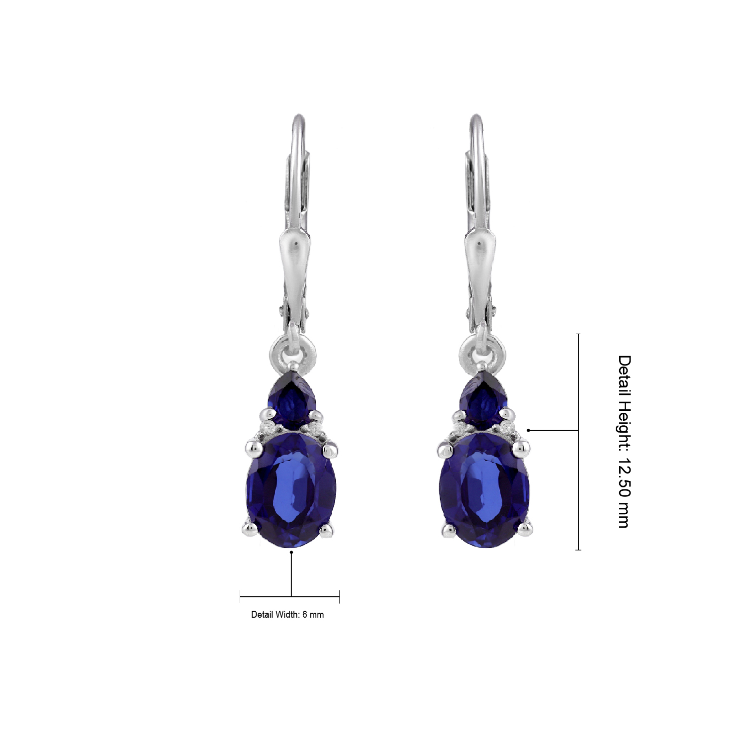 Classic Blue Sapphire Stud Earrings Rose Gold | Style 3011R | PIERRE  Jewellery - order now in India